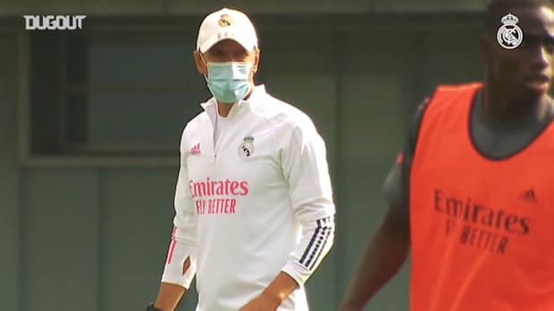 First training session of the week in the build up to the league opener